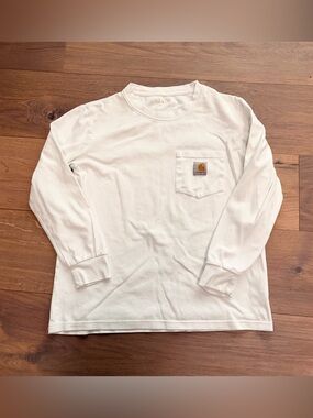 Carhartt White Long Sleeve Pocket Tee